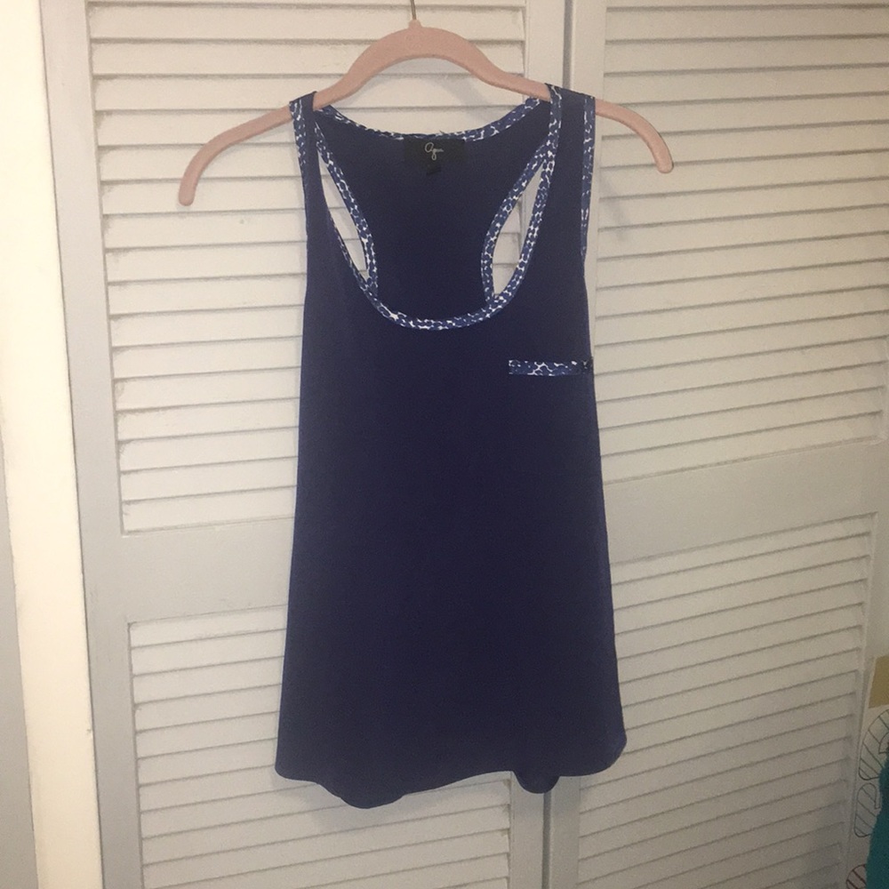 Aqua racer back sheer tank